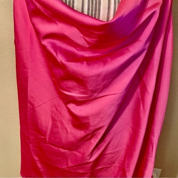NWT Cami XXL The Drop Christy Cami Hot Pink Satin Adjustable Spaghetti Straps - Picture 6 of 16